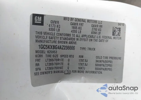 2010 Chevrolet Silverado 2500Hd Lt from USA, damaged, VIN 1GC5KXBG4AZ236666